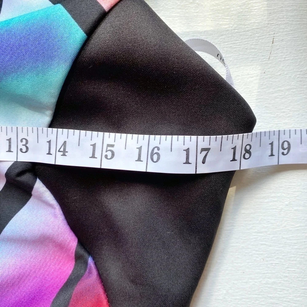 Bisou Bisou Black with Colorful Geometric BodyCon Midi Sleveless Dress - Picture 11 of 14